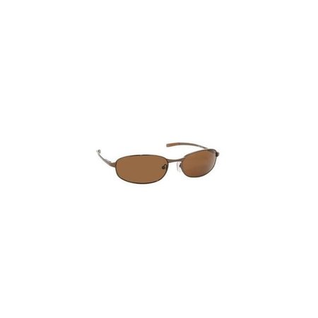 COPPERMAX Coppermax 3710GPP BRN/AMBER Tonga Rectangle Polarized Sunglasses - Shiny Brown - Amber Lens 3710GPP BRN/AMBER